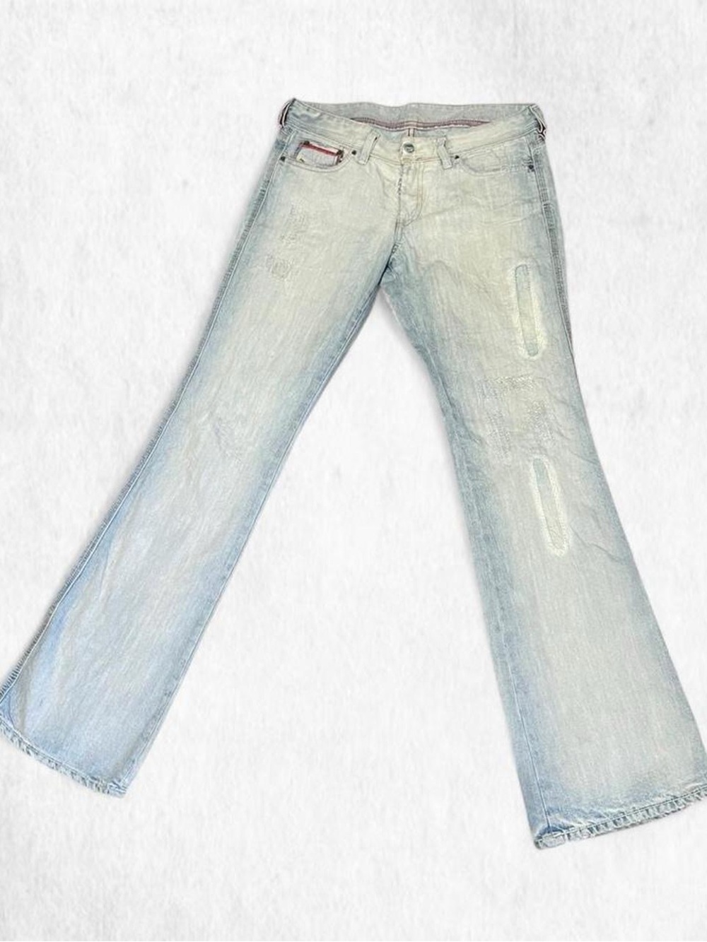 DIESEL RAME Light blue, distressed, vintage Y2K bootcut jeans  28x32